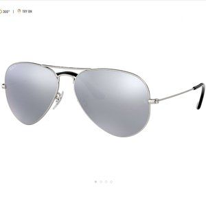 RAYBAN Polarized Silver Mirror Aviators